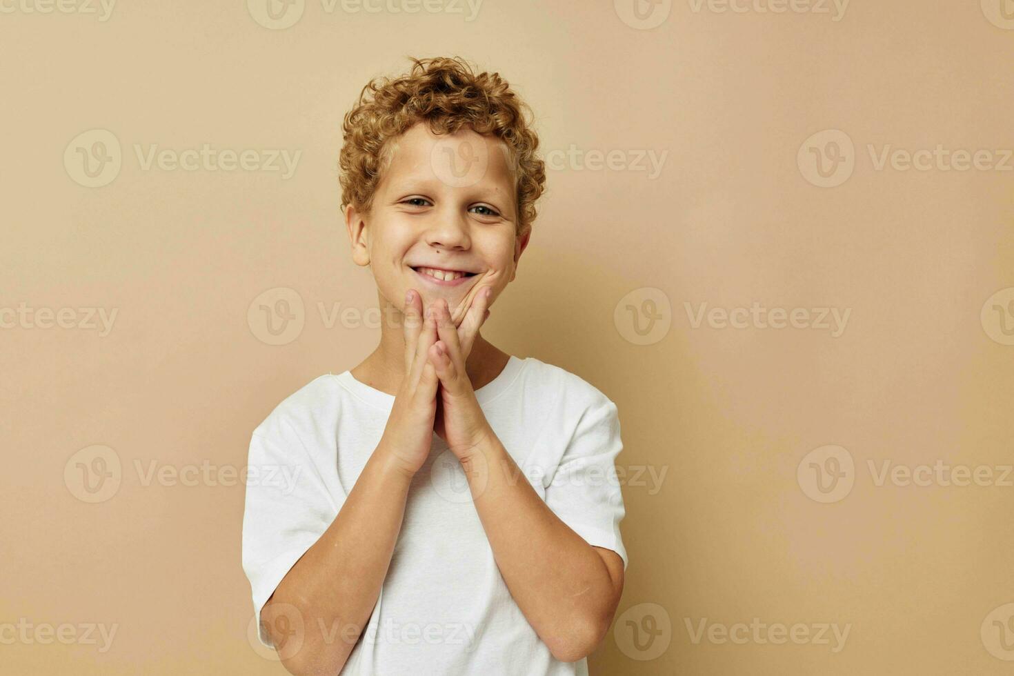 curly boy children's style fashion emotions Lifestyle unaltered photo