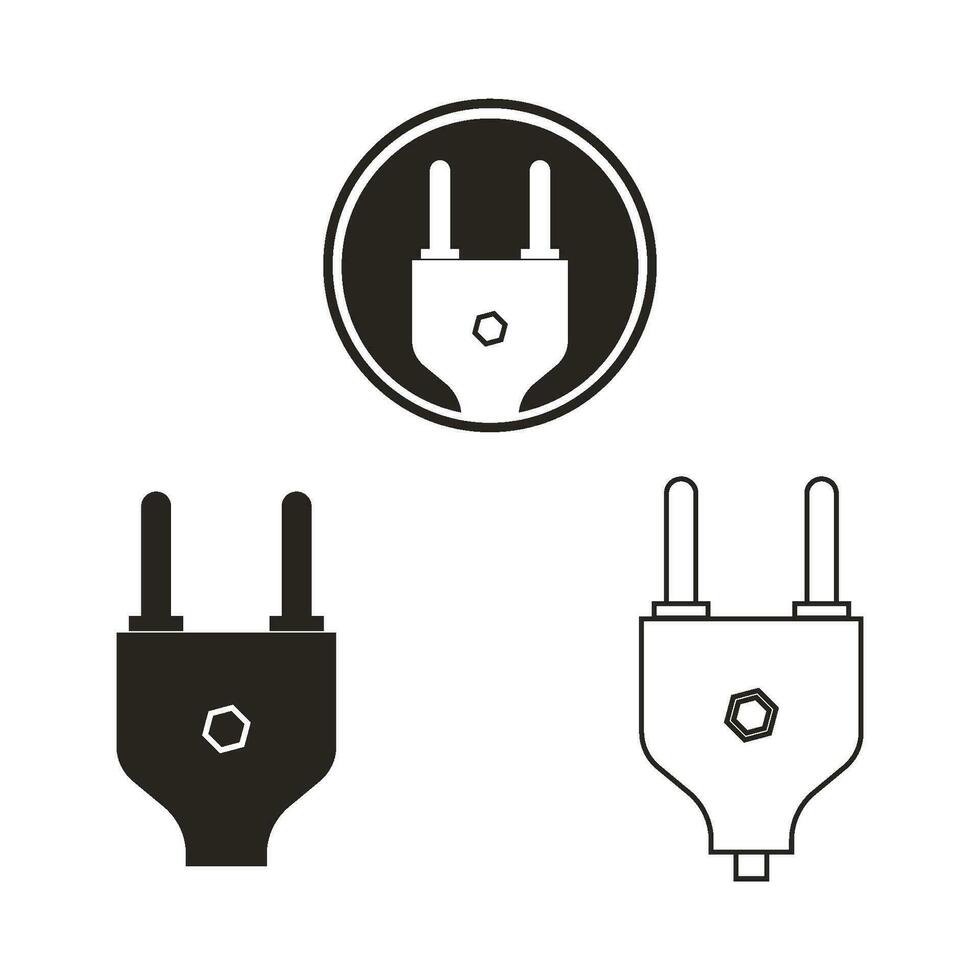 Electric plug icon vector