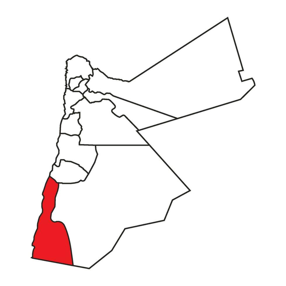 Jordan map icon vector
