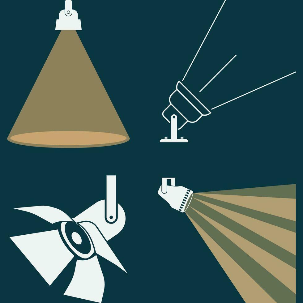 Spotlight icon vector