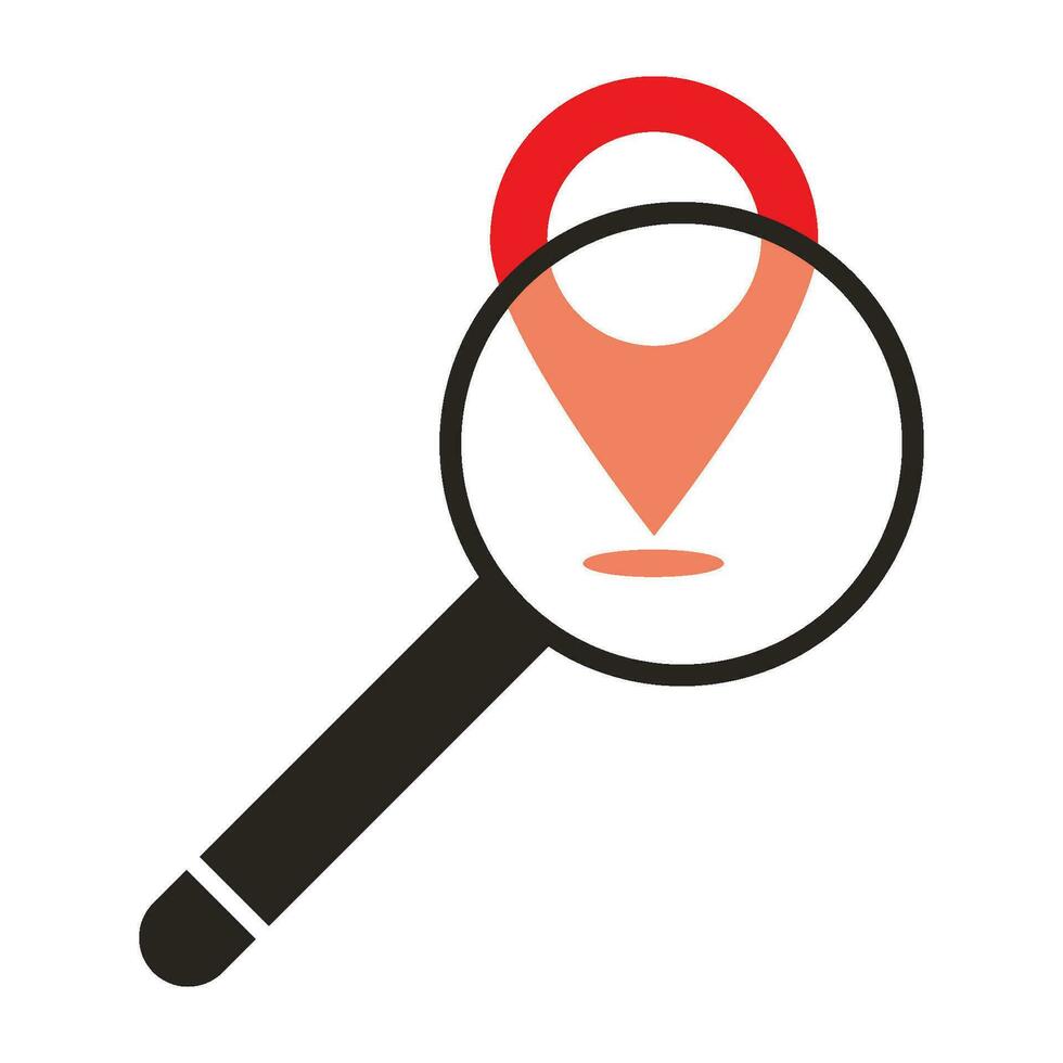 Map search icon vector