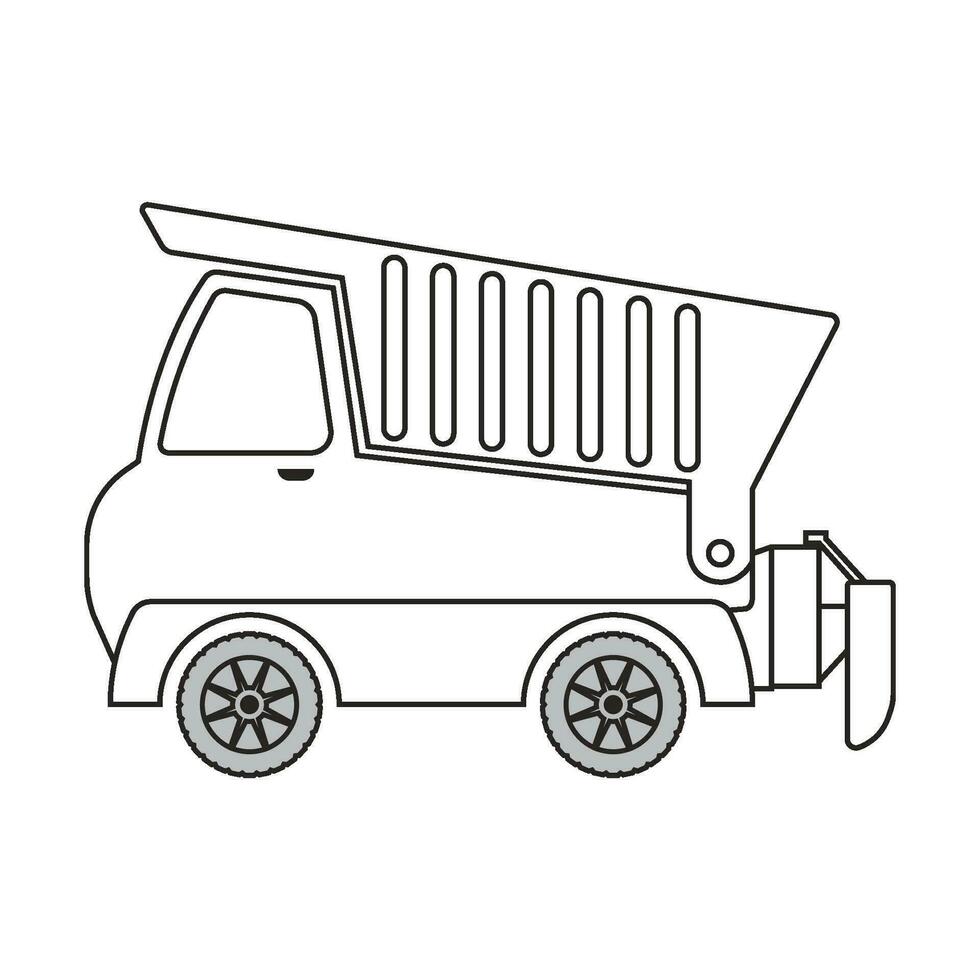 Earthmoving truck icon vector