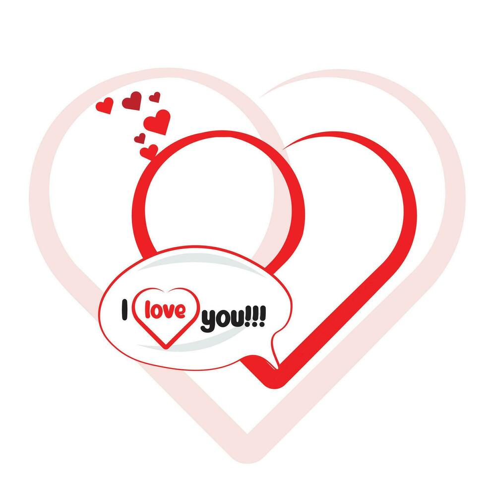 yo amor usted letras modelo y diseño logo. San Valentín día saludo tarjeta. vector Moda ilustraciones amor firmado logotipos yo amor usted corazón signo.