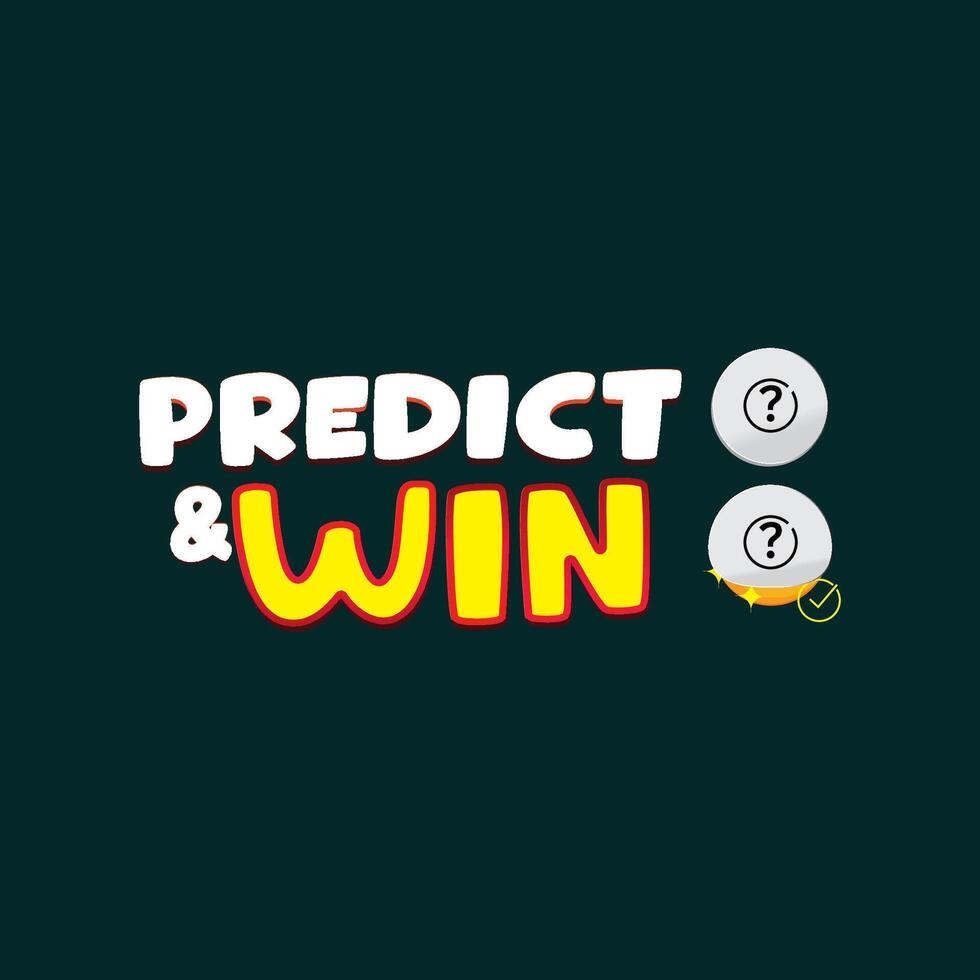 predict  and win, randomise between two facts, which one is win, match bet, Sport bet money casino illustration. Football basketball sport bet business game vector background