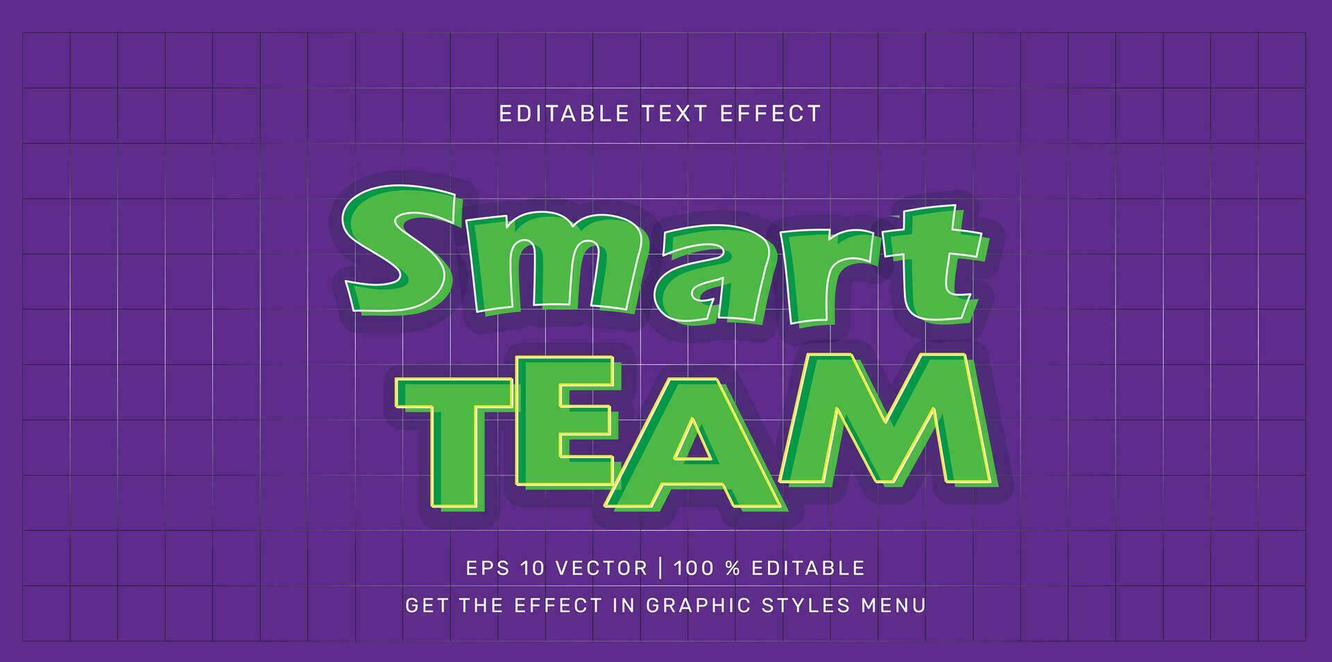 text effect smart team vector