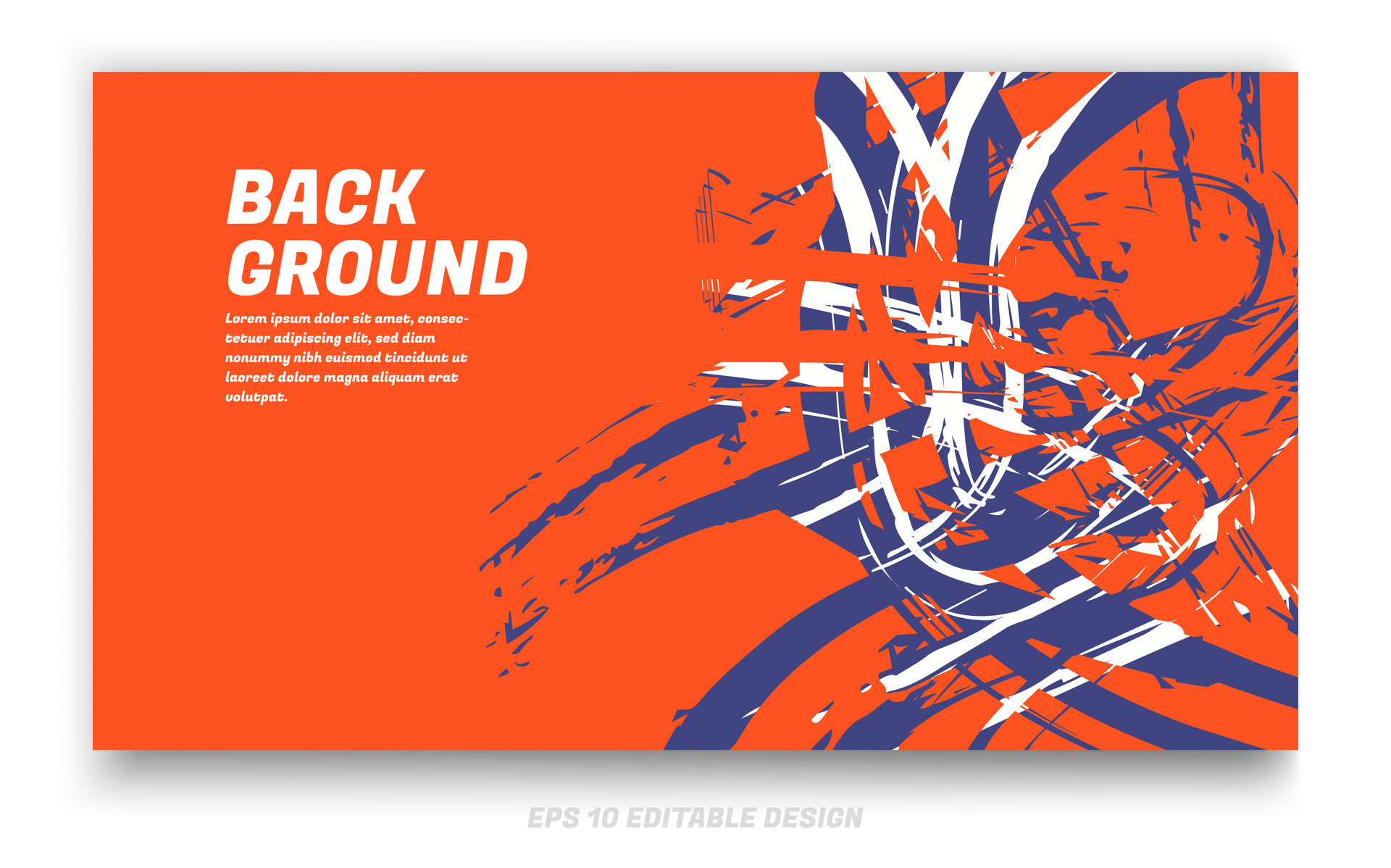 Abstract landscape background cover design with brush strokes concept