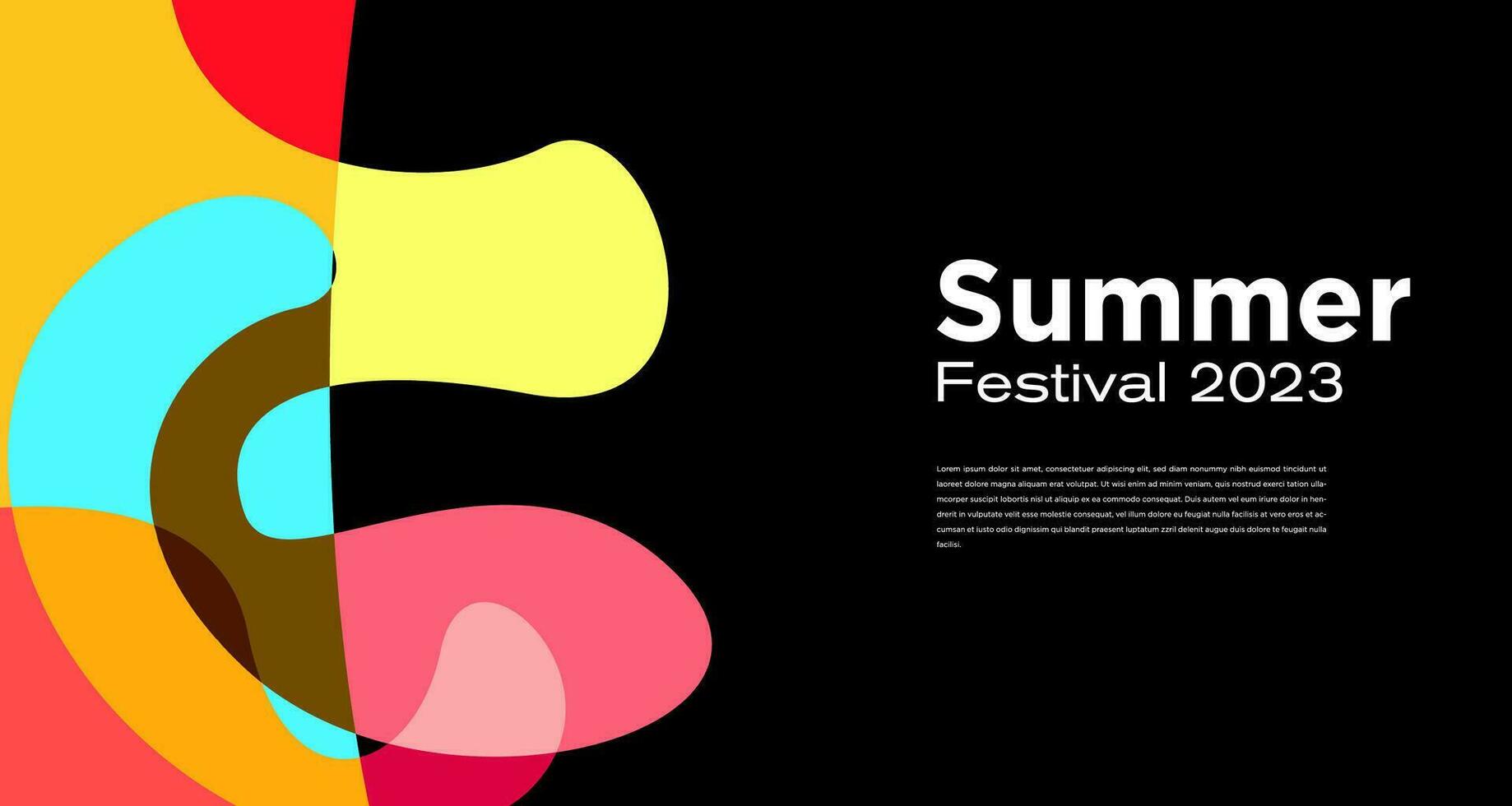 Vector Colorful Liquid Abstract Background for Summer Festival 2023