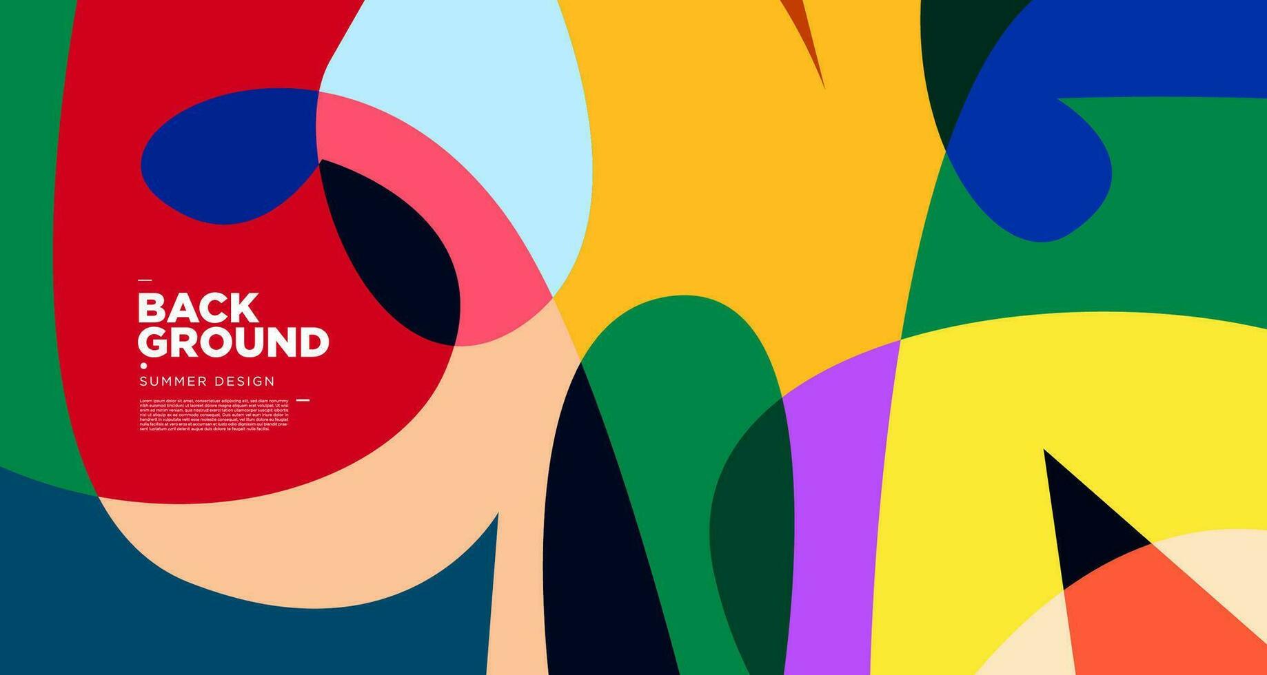 Vector Colorful Abstract Fluid Background for Summer Festival 2023