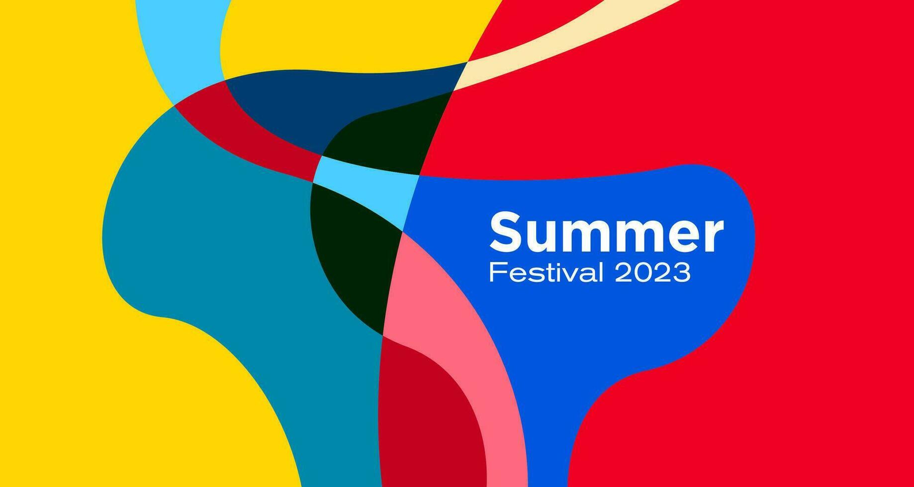 vector vistoso resumen fluido antecedentes para verano festival 2023