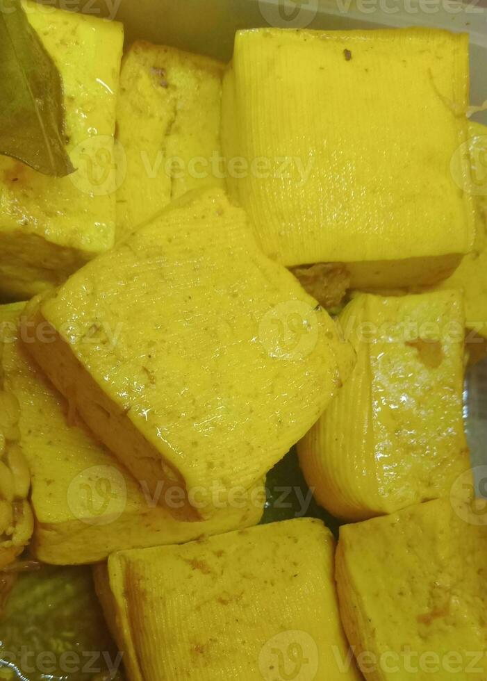 Food Photography - A Bunch of Yellow Tofu photo
