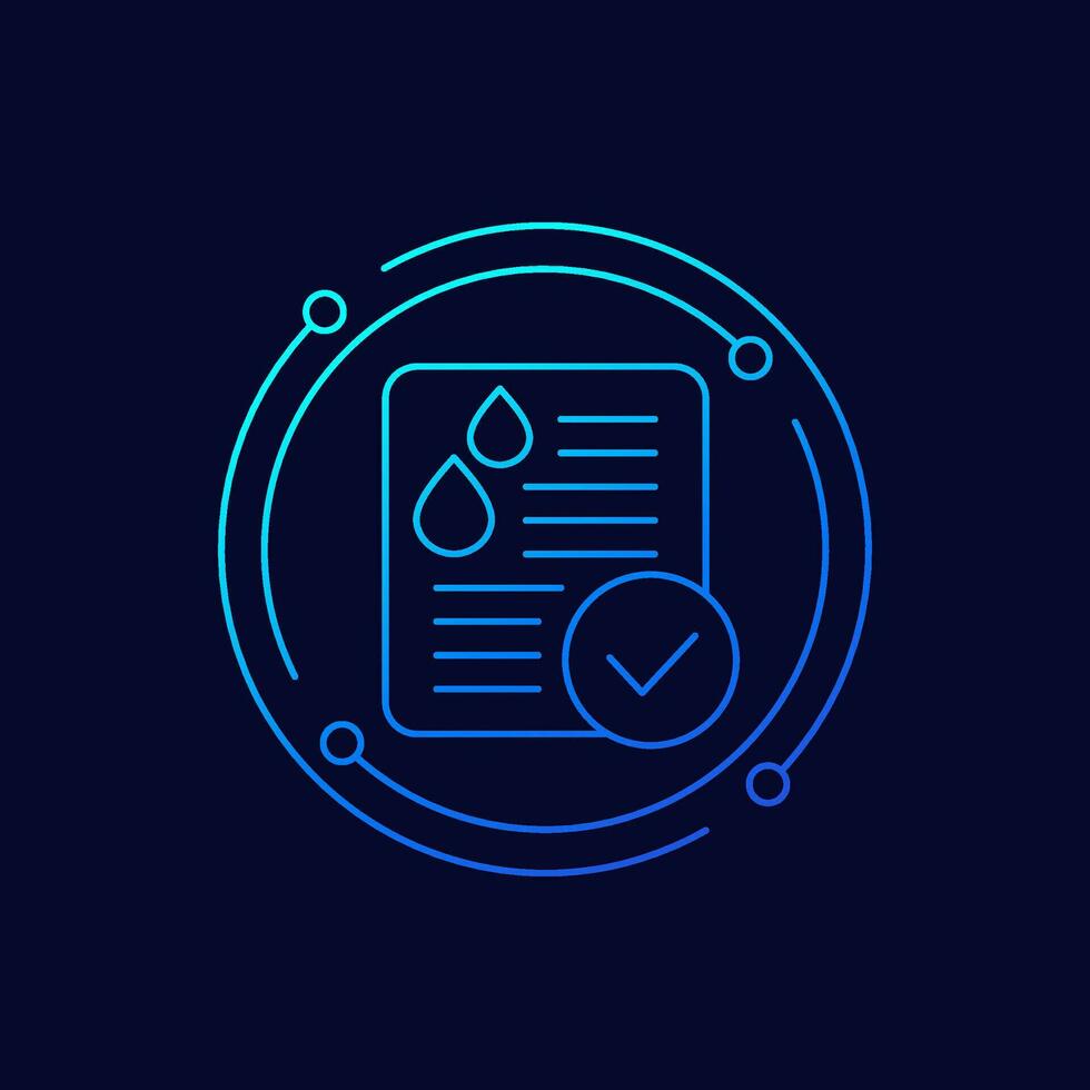 urine test icon, linear vector