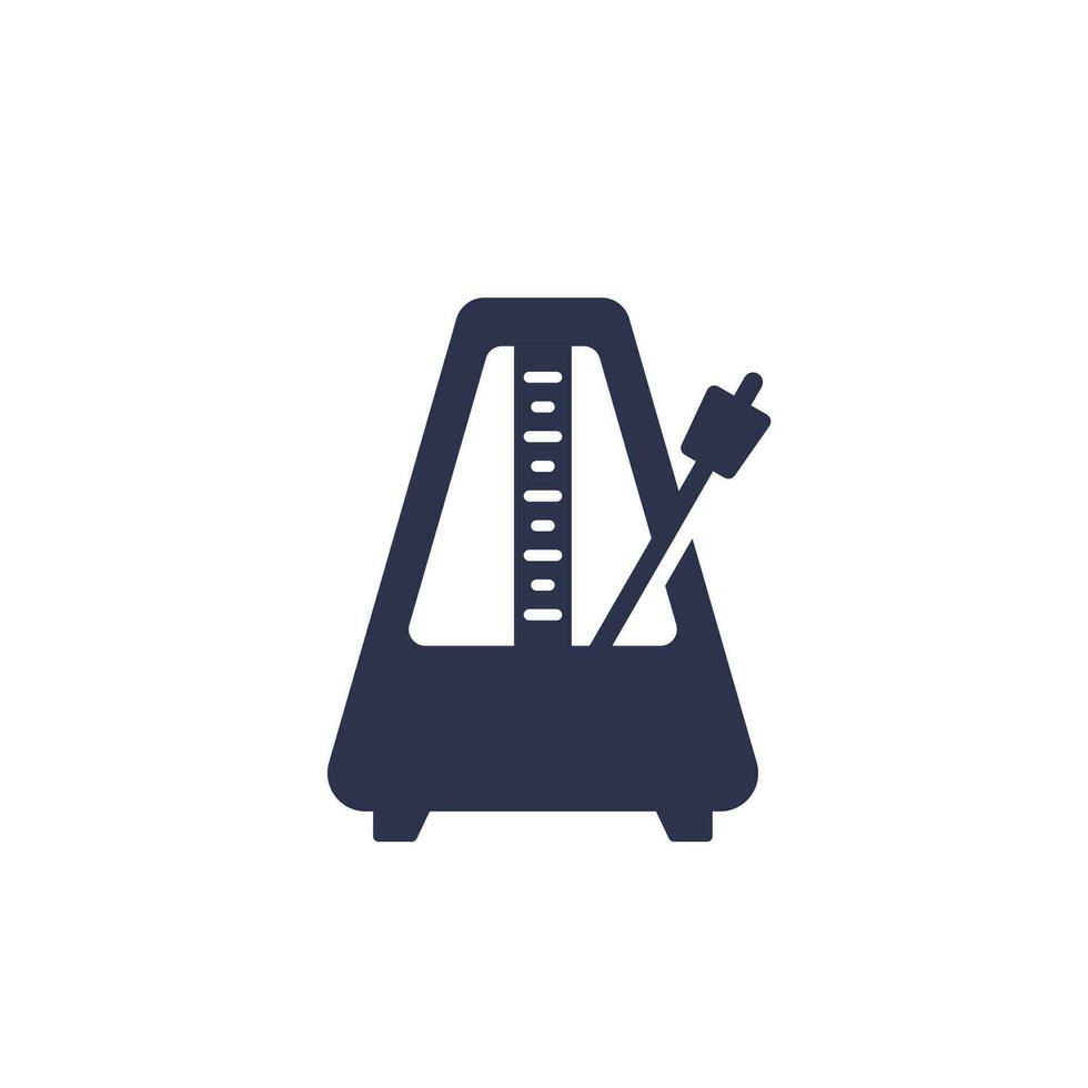 metronome with a pendulum icon vector