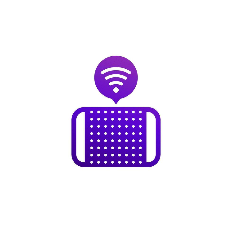 connect smart speaker icon on white vector
