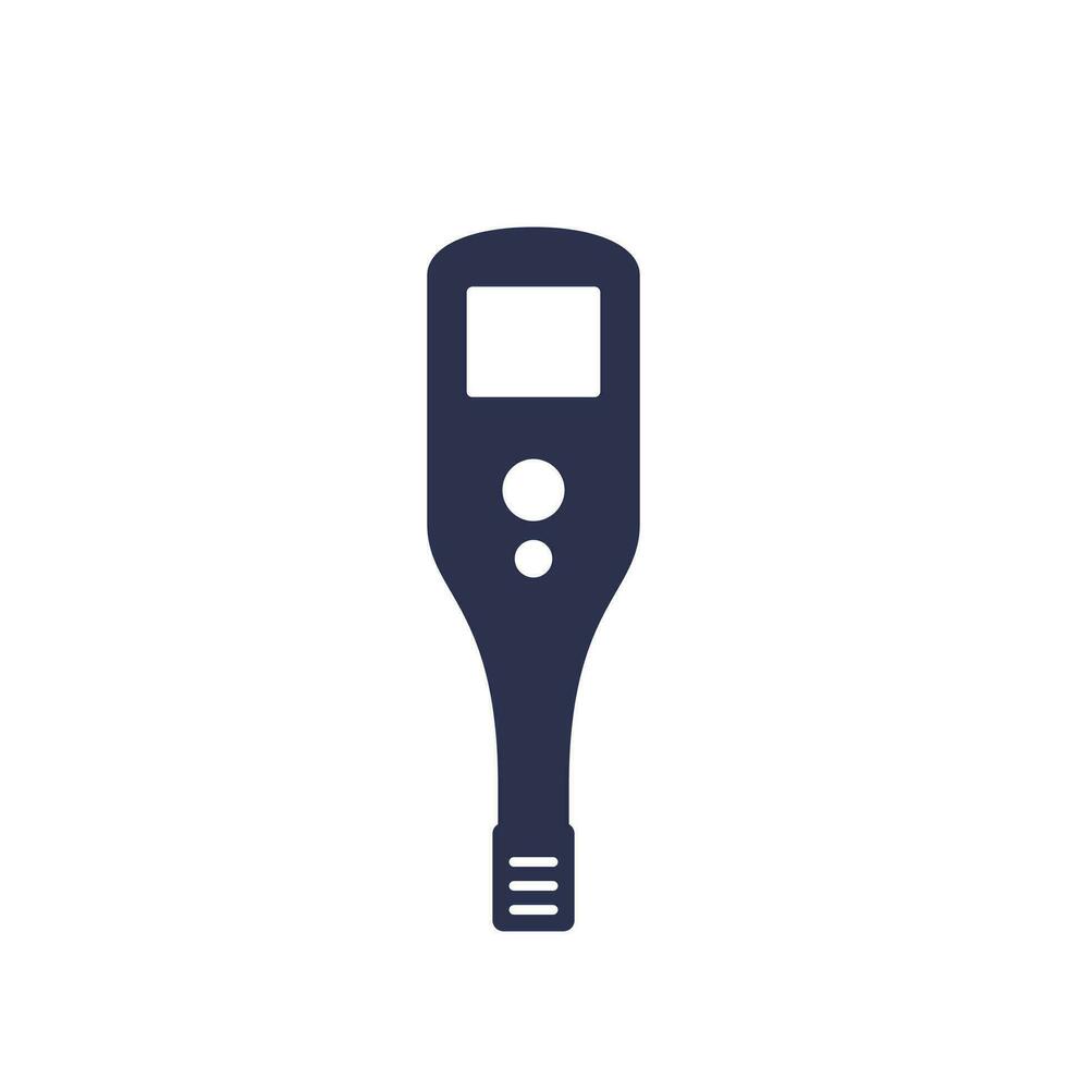 ph meter or tester icon on white vector