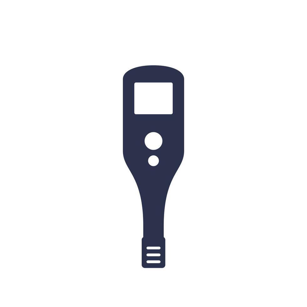 ph meter or tester icon on white vector