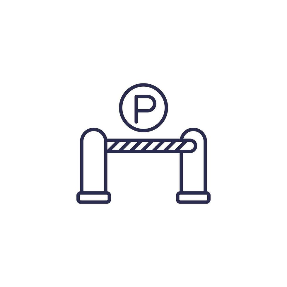 Parking gate icon, line vector 25712937 Vector Art at Vecteezy