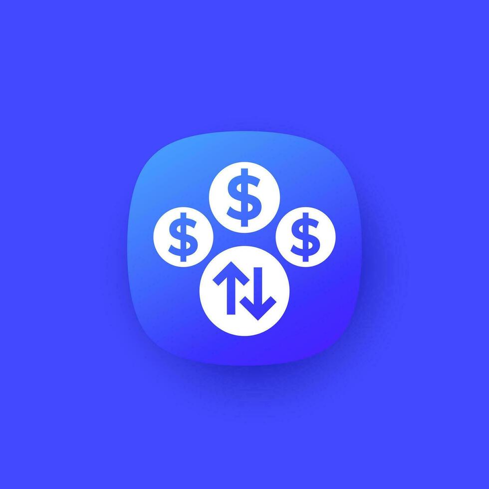 dynamic or surge pricing icon, vector