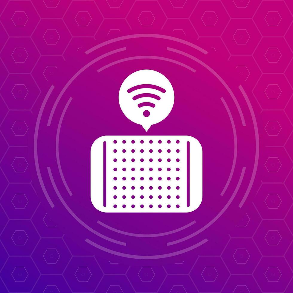 connect smart speaker icon, vector