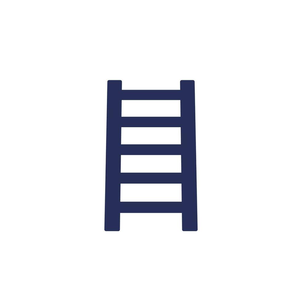 ladder icon on white, vector
