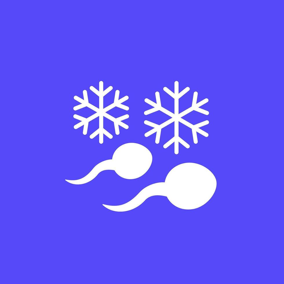 frozen sperm and cryopreservation vector icon