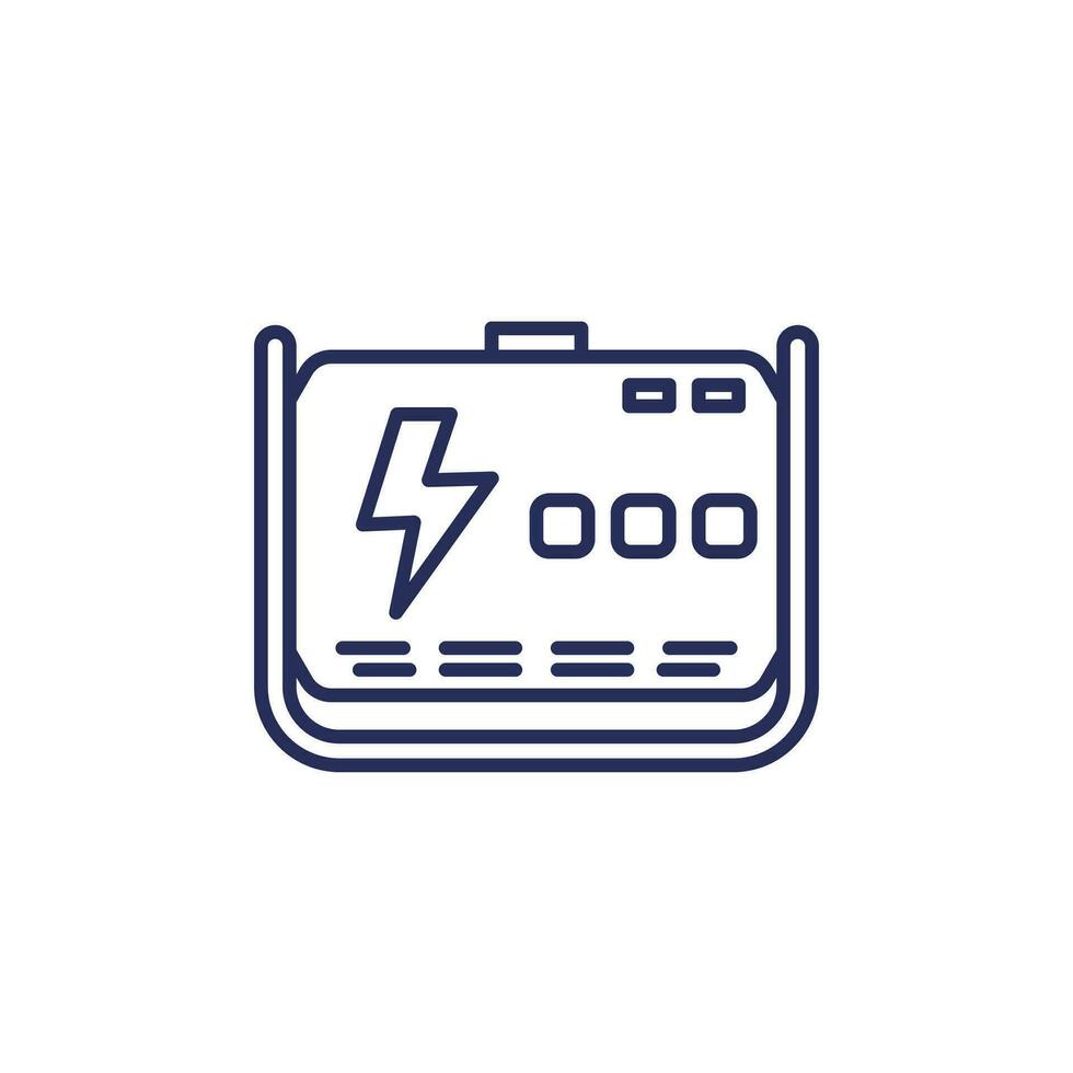 portable power generator line icon vector