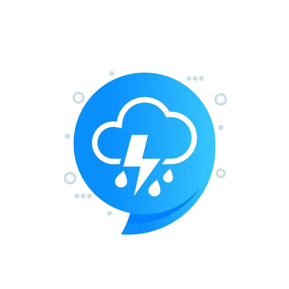 Storm or thunder icon for web vector