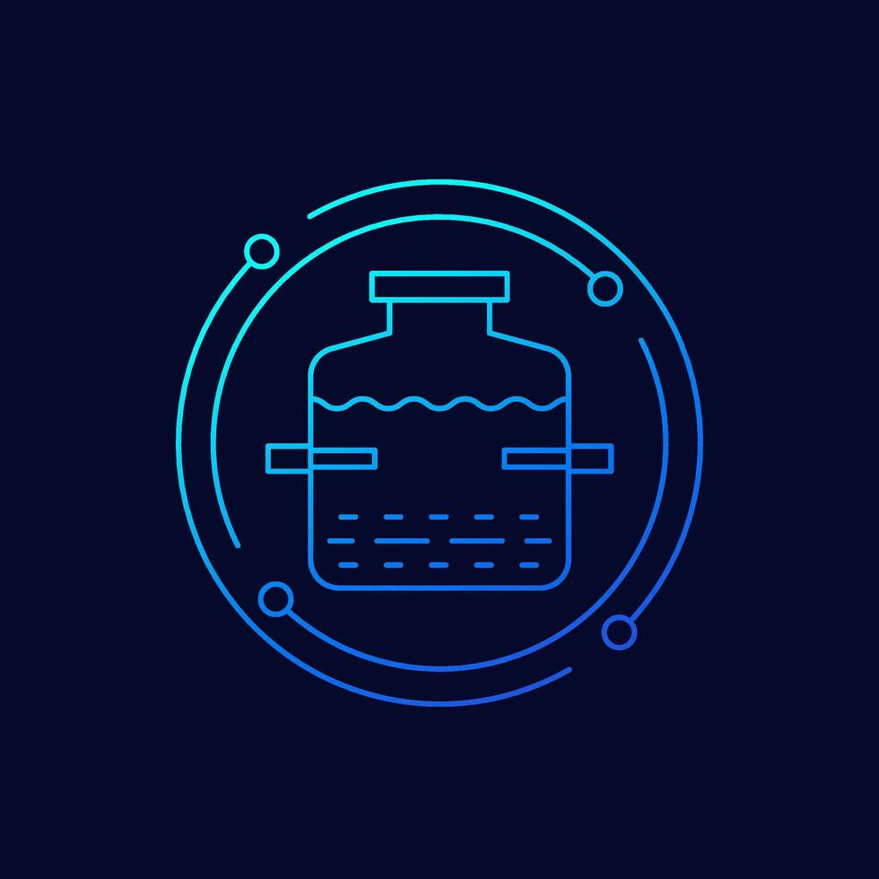 septic tank icon, sewer system line vector