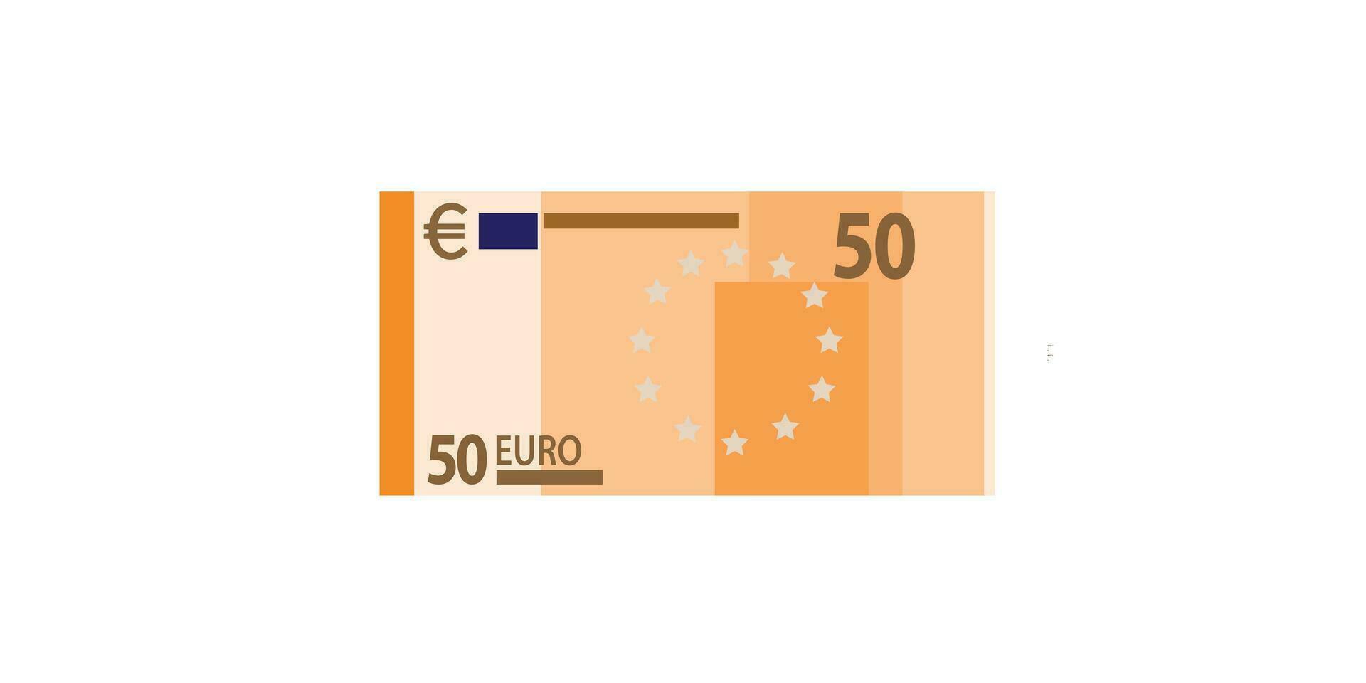 Euro currency banknote isolated, finance and economy concept vector