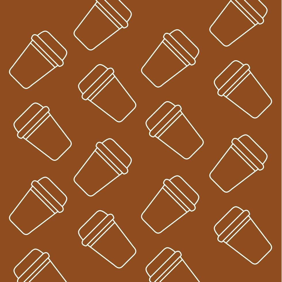 sin costura patrón, café anteojos, café árbol flores garabatear estilo, mano dibujo. para fondo de pantalla, postales, saludos, fondo, menú, café y tienda decoración. vector ilustración