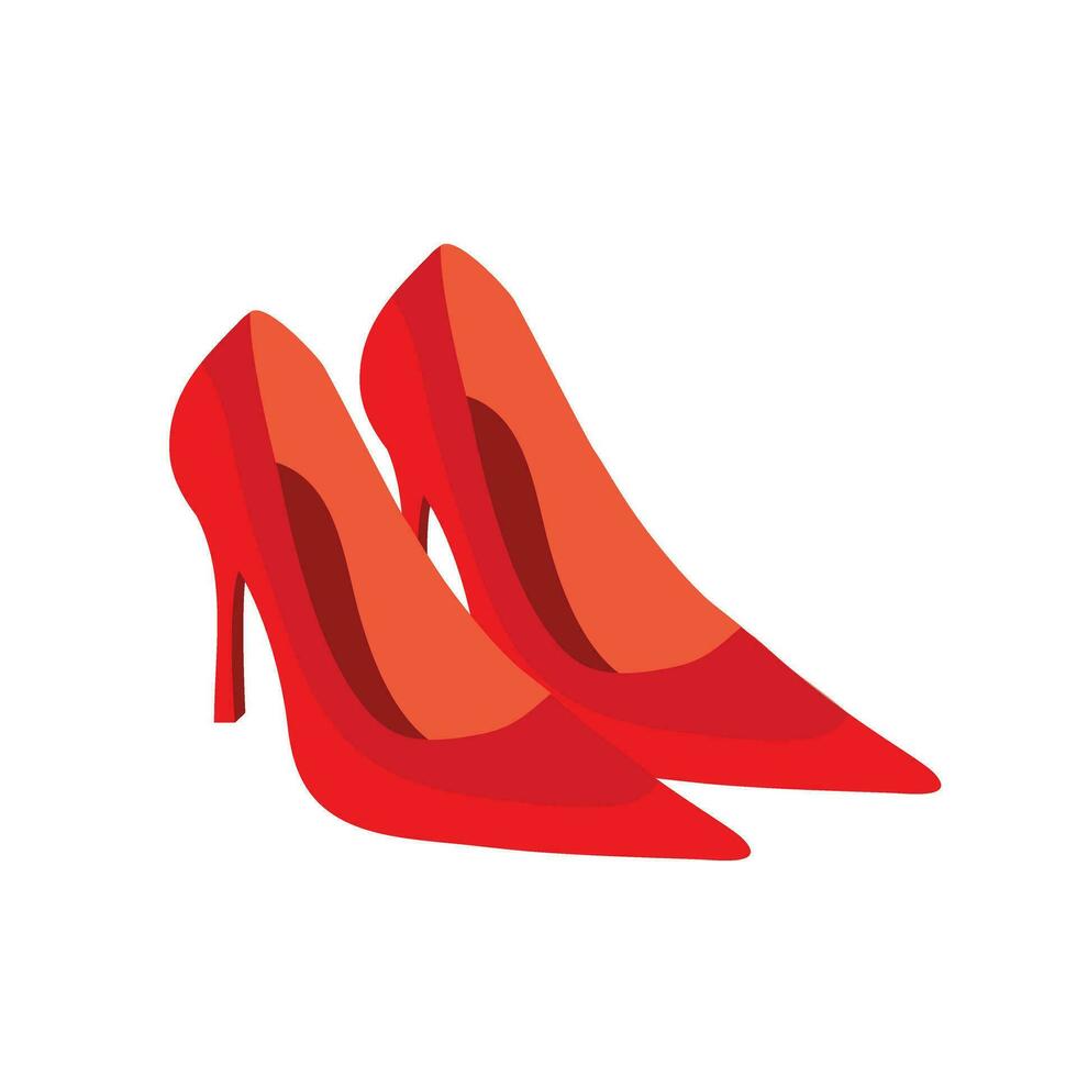 Elegant high heel woman shoes isolated, fashion and style concept vector