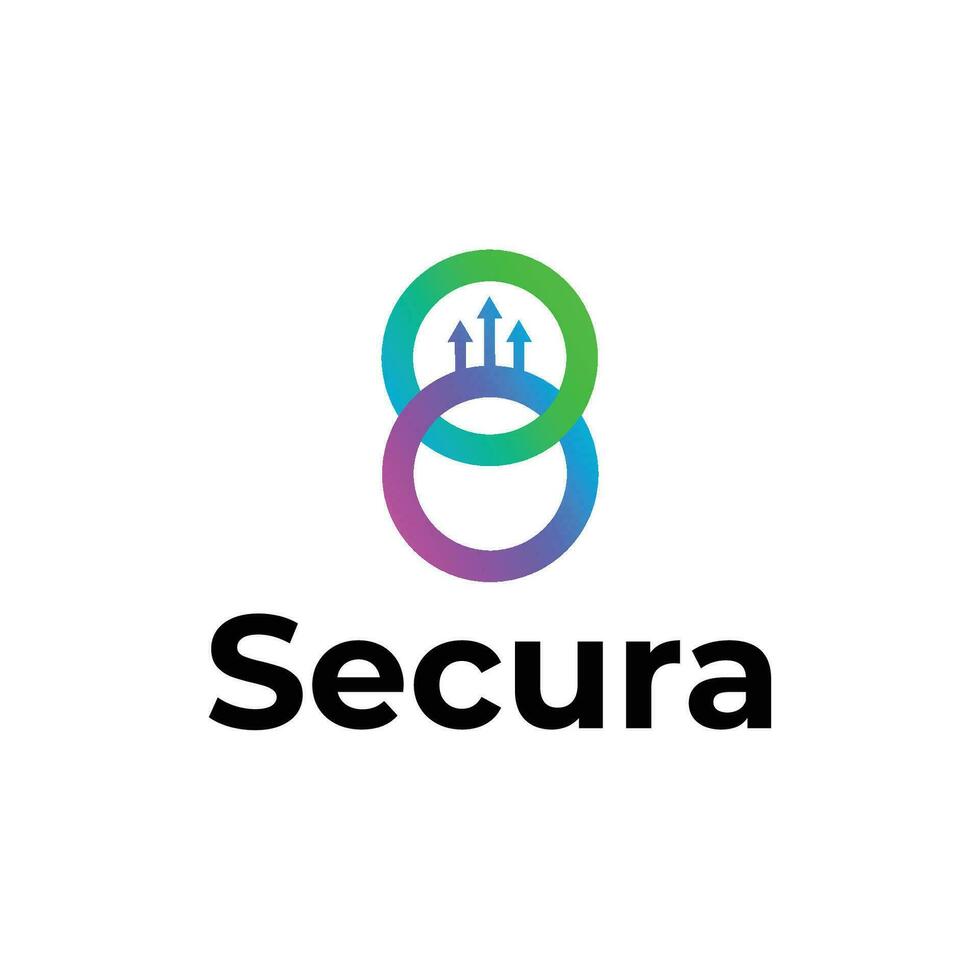 Secura modern logo design vector