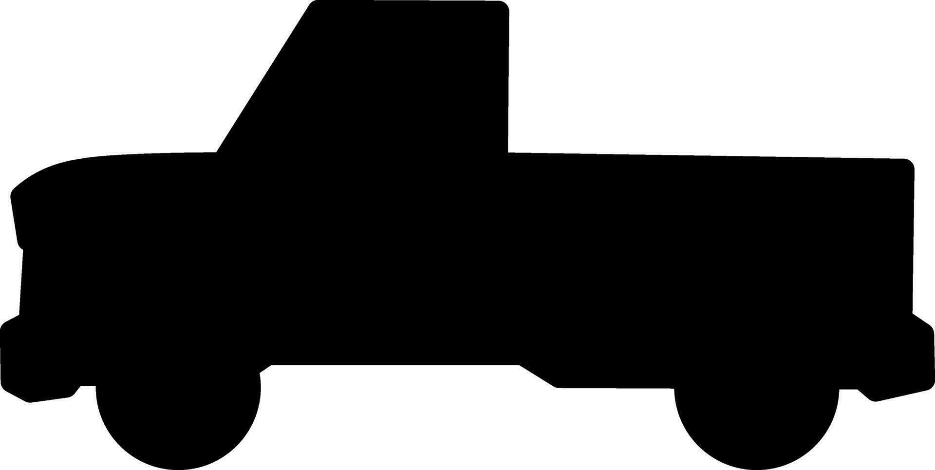 recoger coche icono vector ilustración. campo vehículo silueta para icono, símbolo y signo. recoger para diseño acerca de auto, vehículo, camión, transporte, entrega, paquete y tránsito.