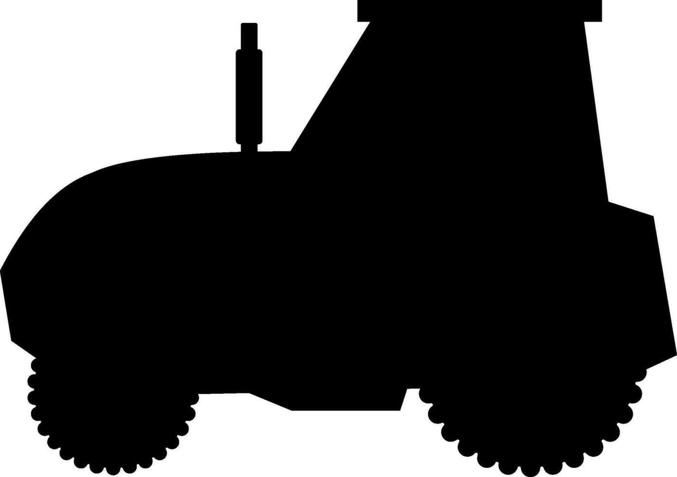 Tractor icon vector illustration. Tractor silhouette for icon, symbol and sign. Tractor vehicle icon for design about farm, countryside, garden, barn, agriculture and field