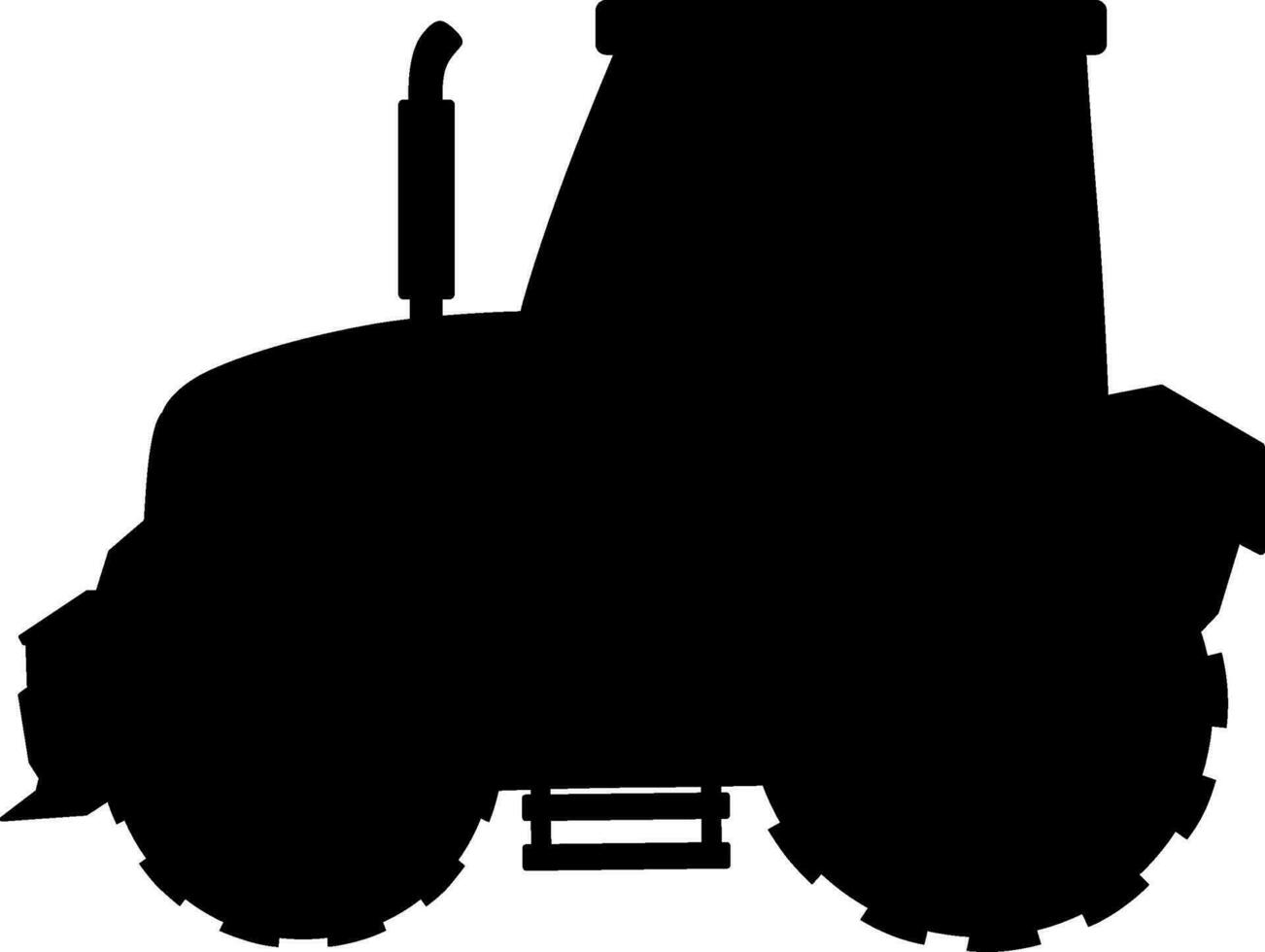 Tractor icon vector illustration. Tractor silhouette for icon, symbol and sign. Tractor vehicle icon for design about farm, countryside, garden, barn, agriculture and field