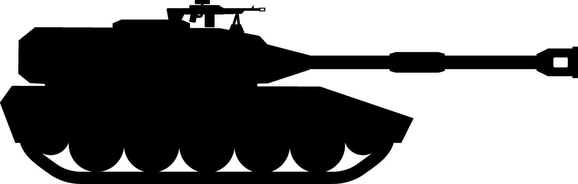 tanque icono vector ilustración. militar tanque silueta para icono, símbolo o signo. tanque destructor símbolo para diseño acerca de militar, guerra, campo de batalla, conflicto , ejército, y blindado vehículo