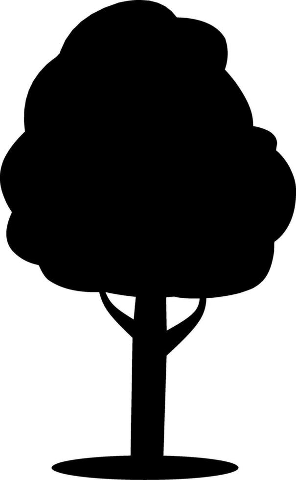 Tree icon vector illustration. Tree silhouette for icon, symbol or sign. Single tree symbol for design about plant, forest, nature, environment and ecology. Simple single icon of plant