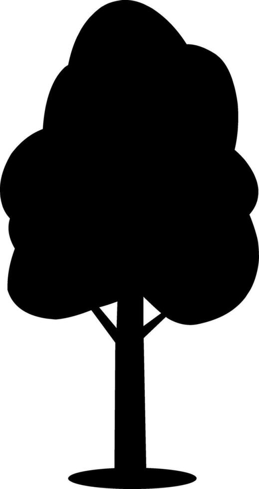 Tree icon vector illustration. Tree silhouette for icon, symbol or sign. Single tree symbol for design about plant, forest, nature, environment and ecology. Simple single icon of plant