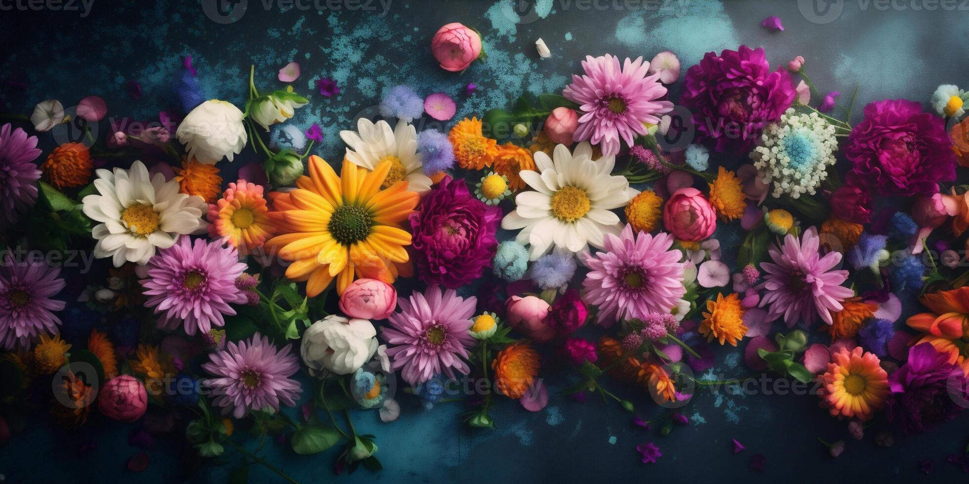 flower peonies beauty background spring valentine blossom watercolor color design pastel. . photo
