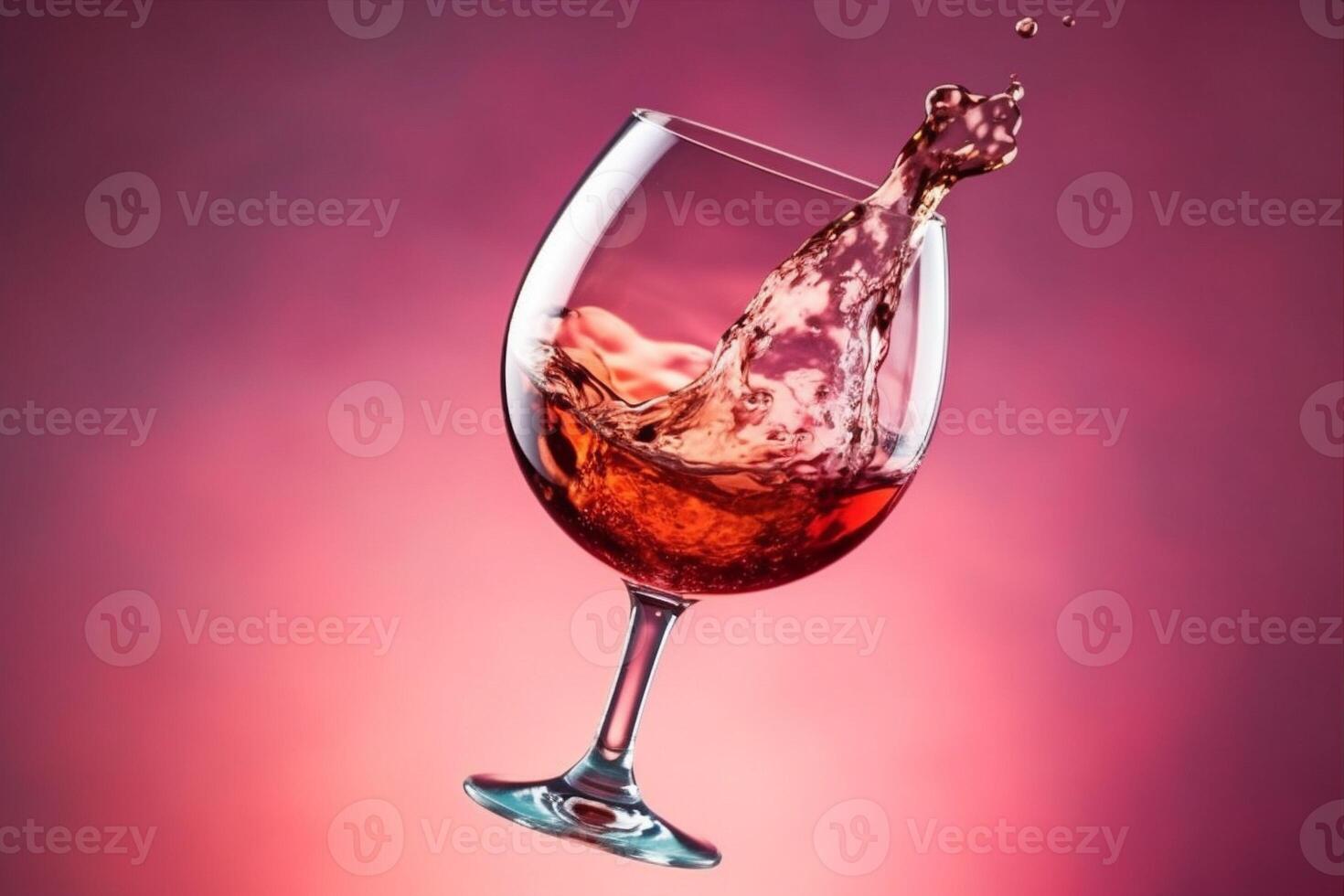 background wine glass gradient epicure liquid red party alcohol drink closeup. Generative AI. photo