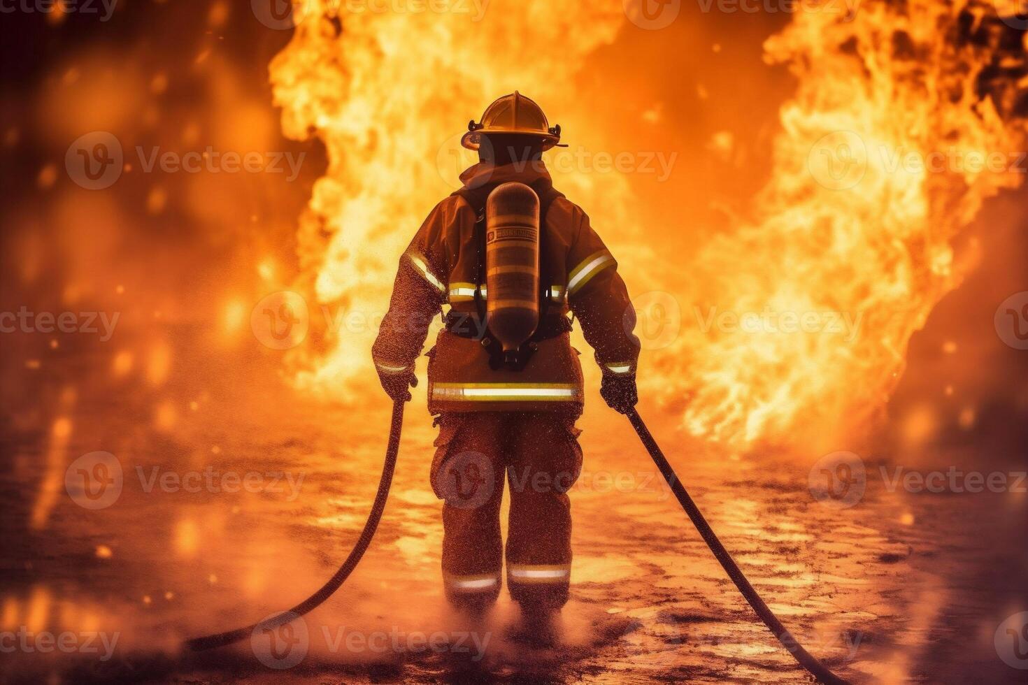 fire uniform safety emergency equipment firefighter smoke rescue fireman fighter. . photo