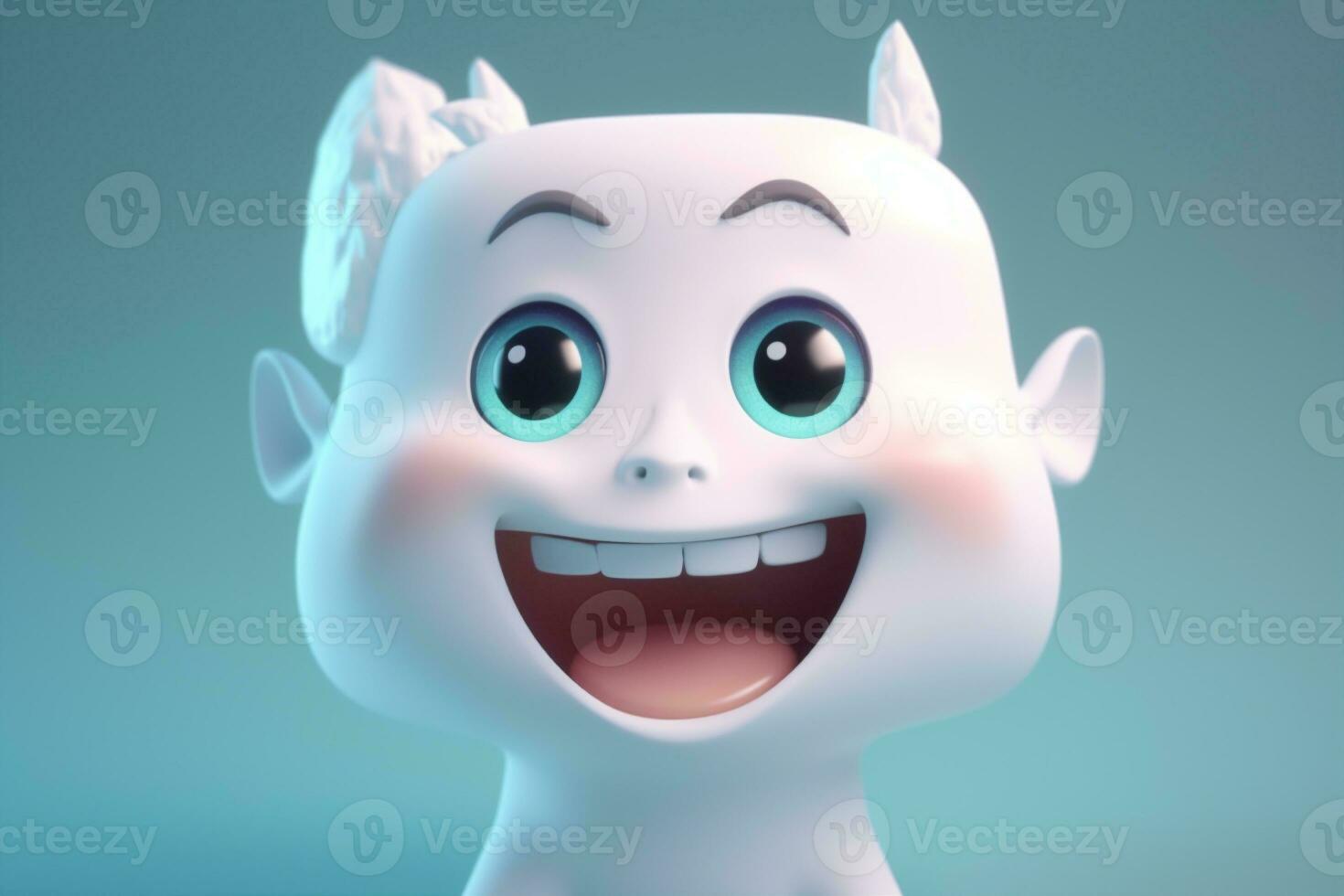 dental child smile tooth blue dentistry smiling dentist hygiene care. Generative AI. photo