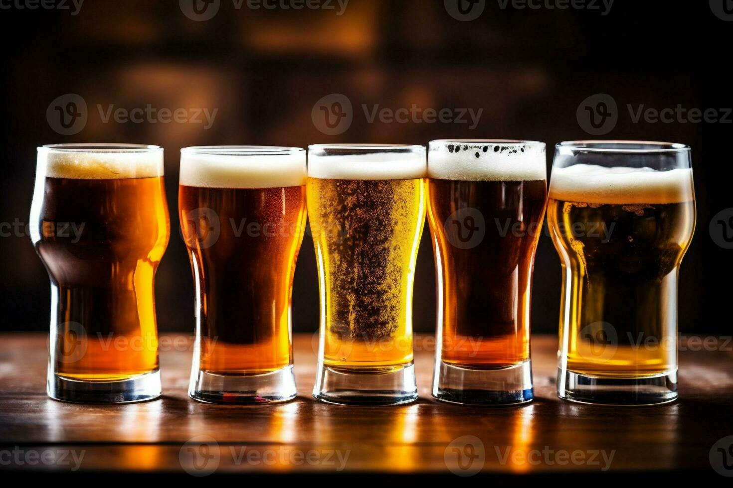 glass beverage beer lager pub alcohol foam gold drink pint. Generative AI. photo