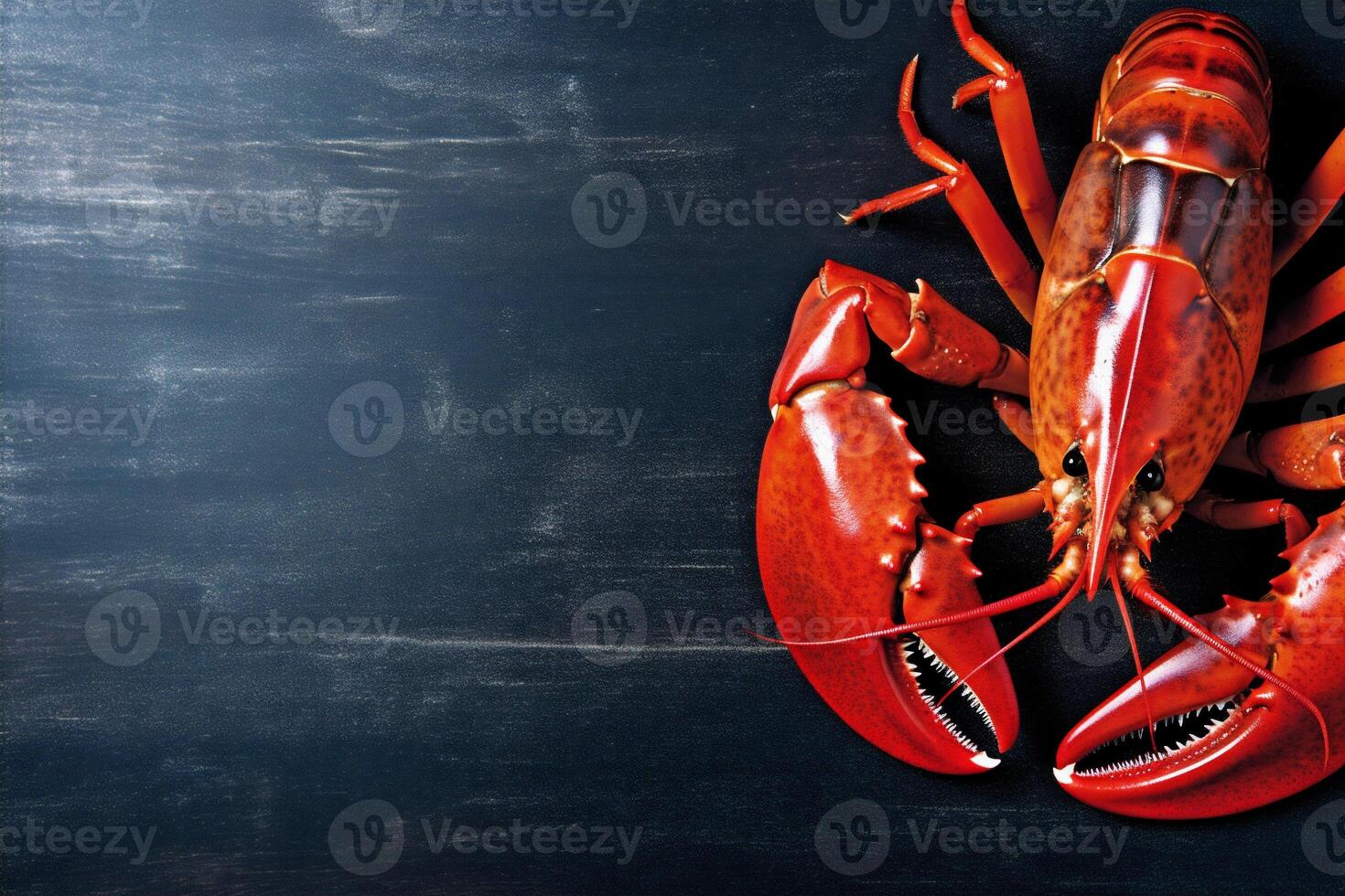 seafood cooked claw crawfish healthy food background lobster crayfish red boiled. . photo