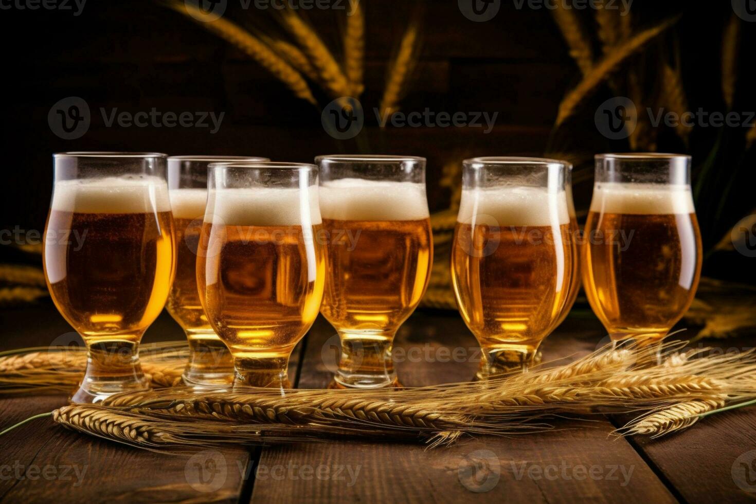pub medio litro bebida lager bebida vaso espuma oro cerveza alcohol. generativo ai. foto