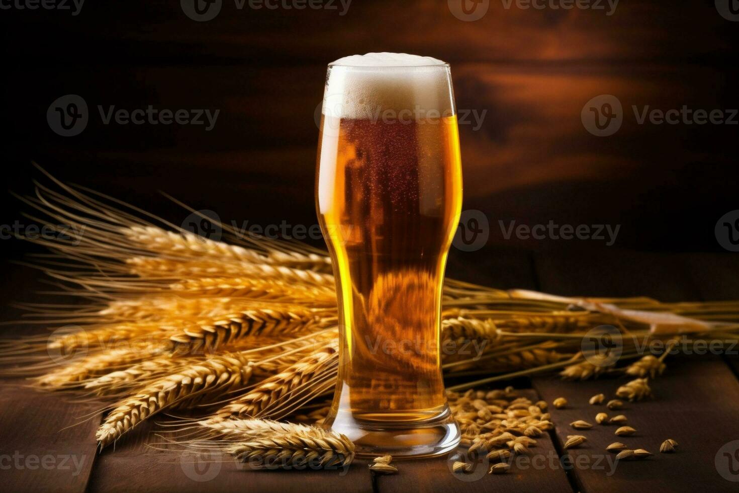 beverage drink pub alcohol glass gold foam pint beer lager. Generative AI. photo