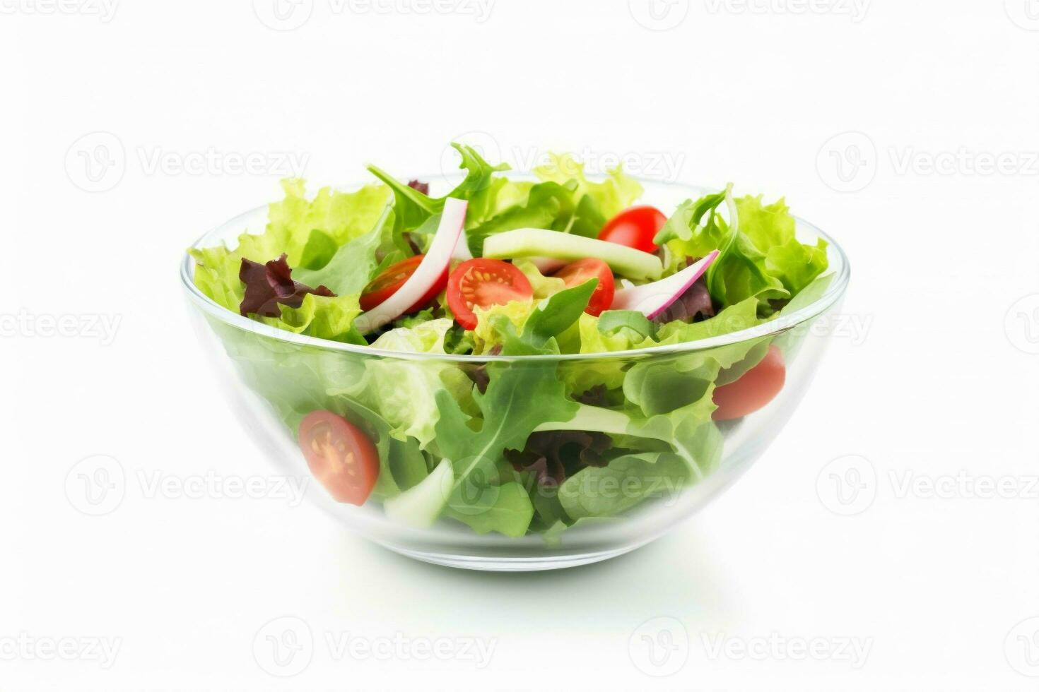 green food lettuce fresh vegetable vegetarian salad lunch healthy tomato. Generative AI. photo