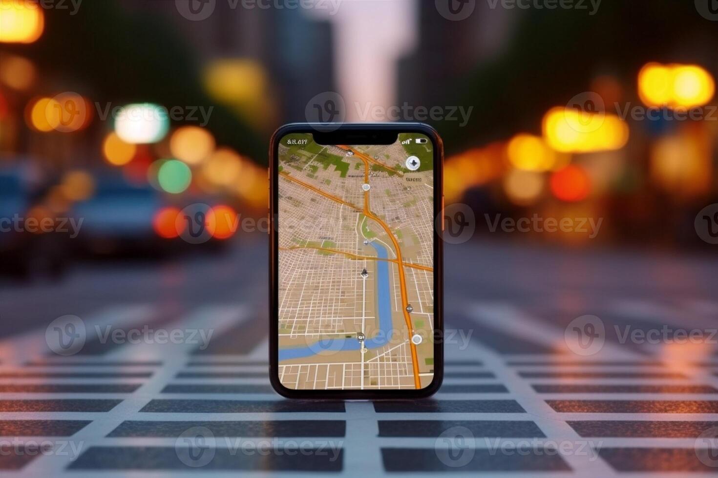 gps phone map navigation mobile point location direction travel position. . photo