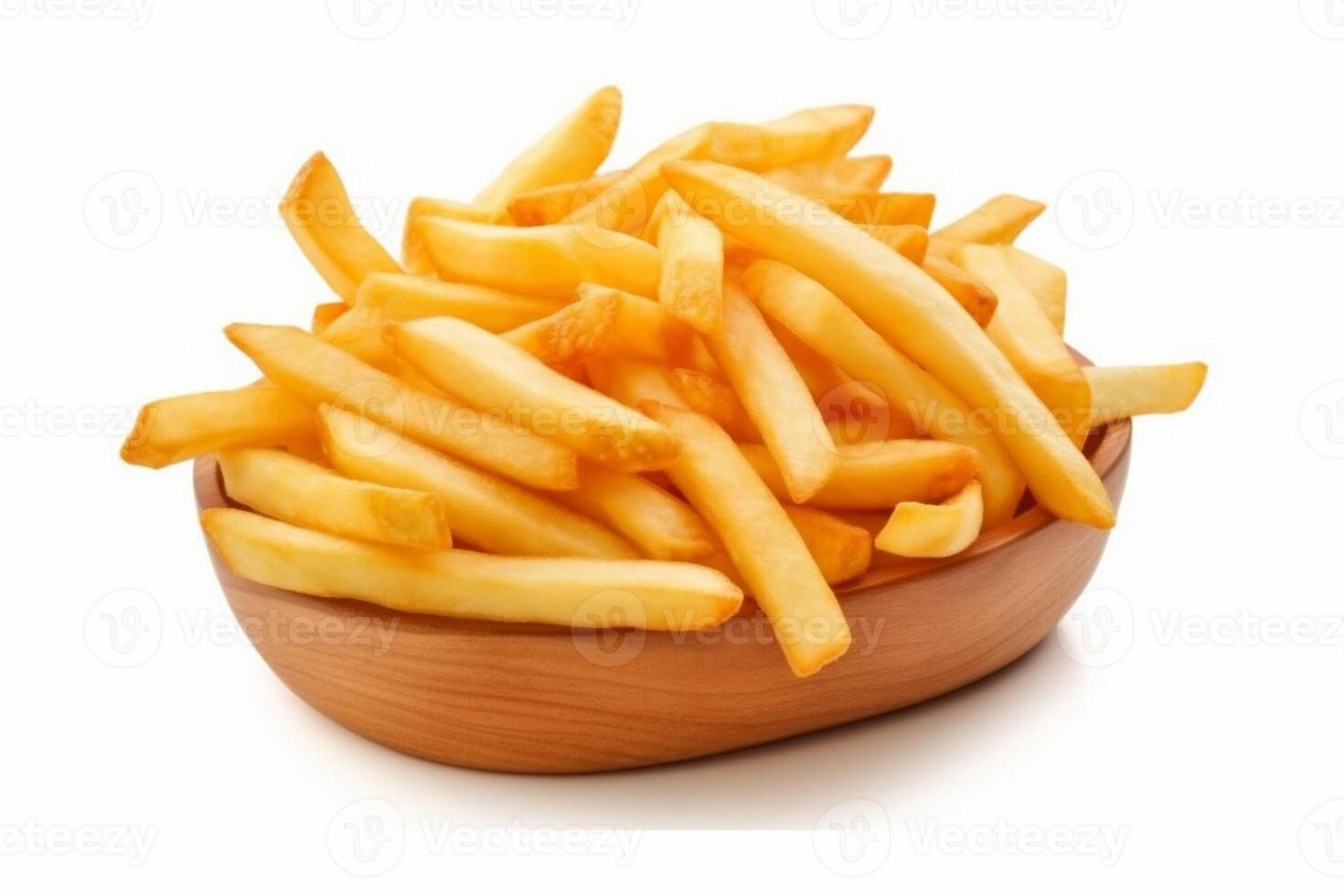 fry potato french isolated chip fast meal yellow fat snack. Generative