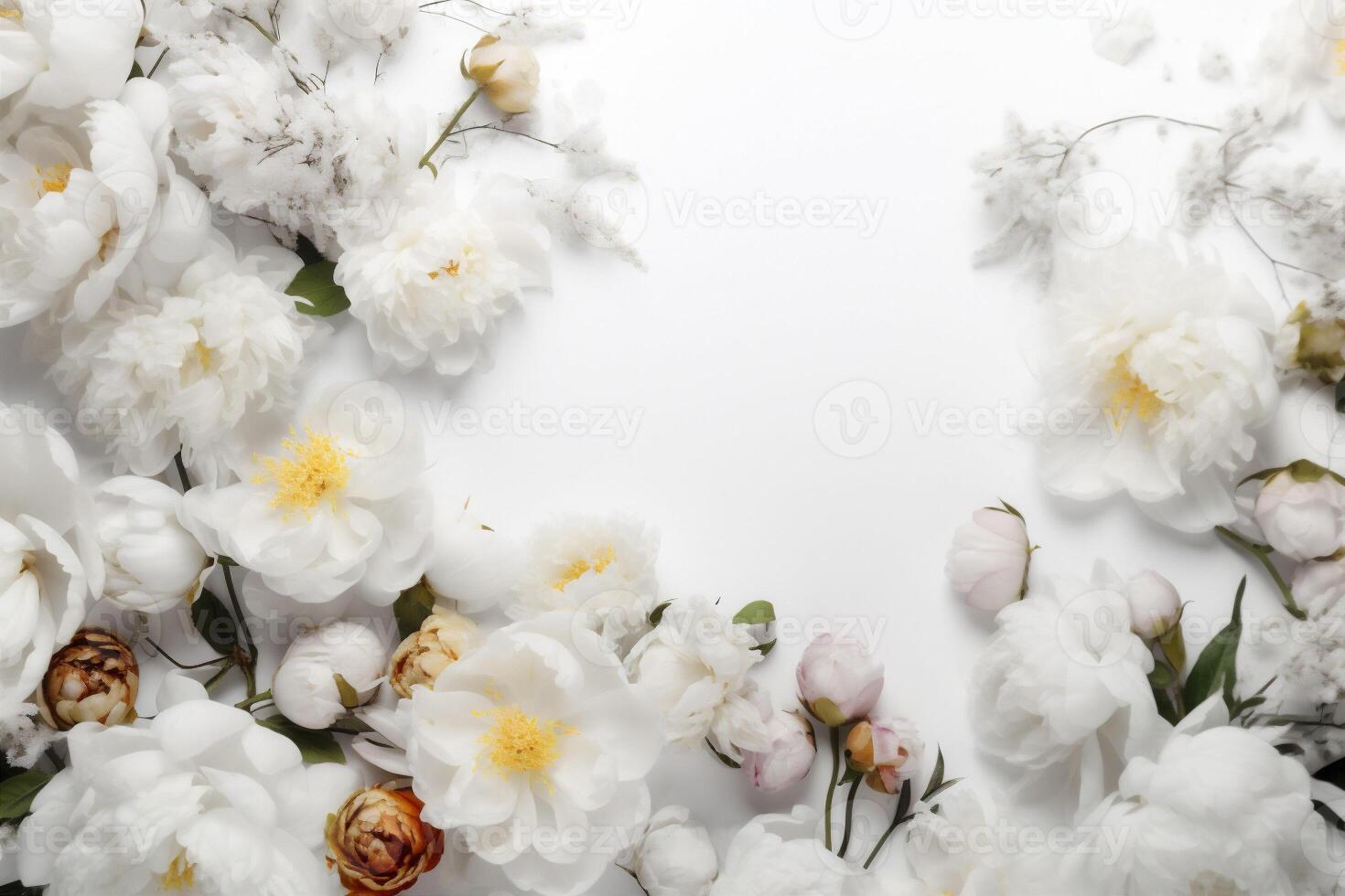 white blossom flower spring celebration floral background nature beautiful wedding frame. . photo