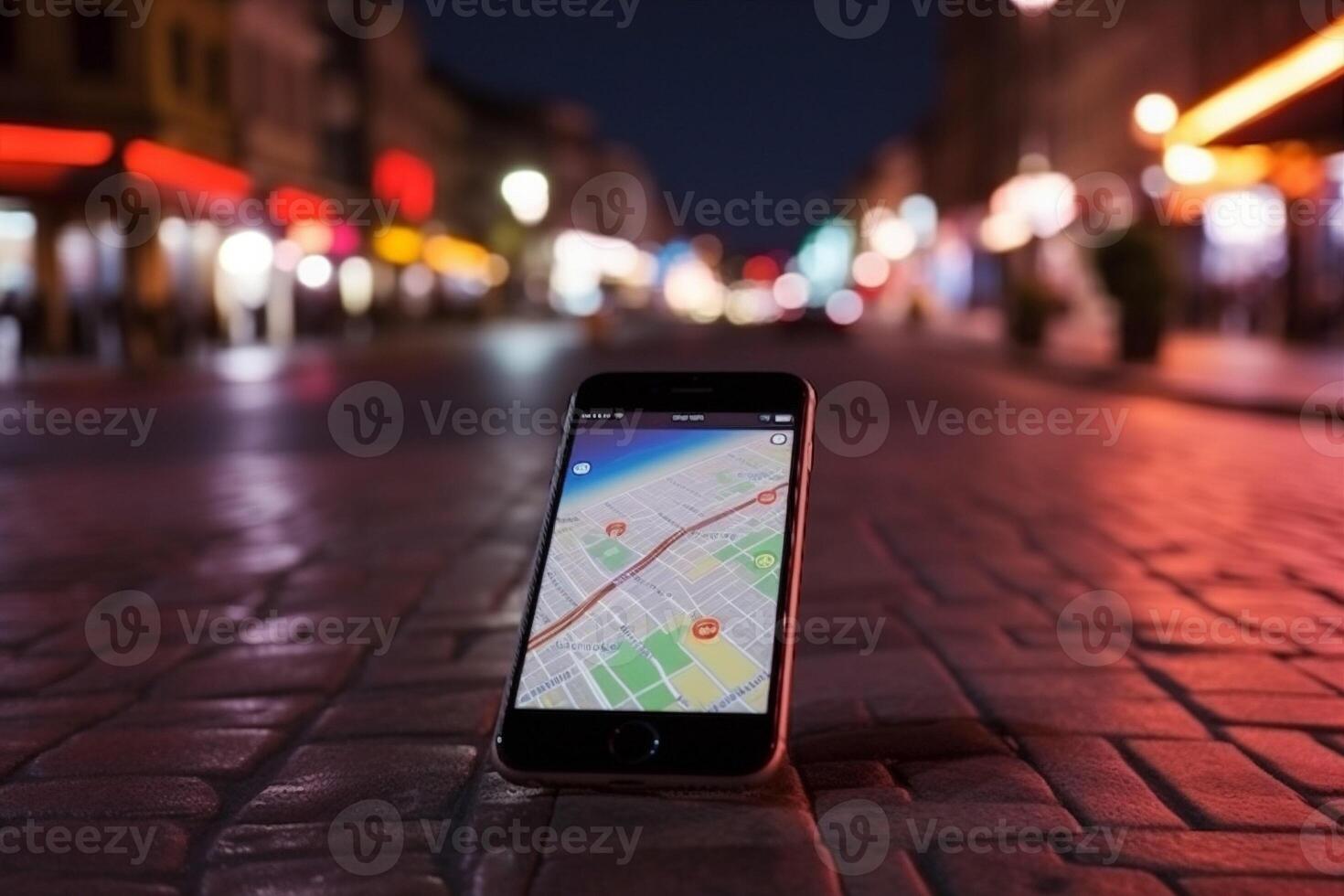navigation gps map mobile travel phone location point position direction. . photo
